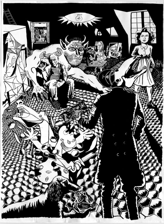 Encre de Chine sur papier / Indian ink on paper 228 x 150 cm (89 3/4 x 59 in.)