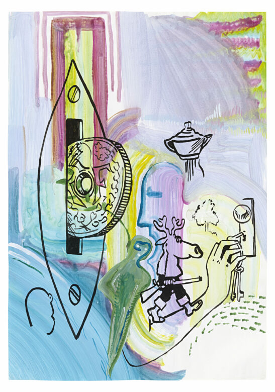 Gouache sur papier / Gouache on paper 100 x 70 cm (39 3/8 x 27 1/2 in.) POZ 389/00