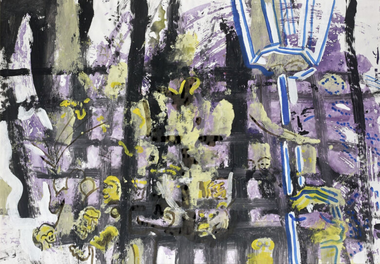 Acrylique sur papier / Acrylic on paper 70 x 98 cm (27 1/2 x 38 5/8 in.) POZ 495/00