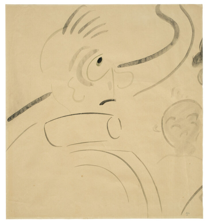 Aquarelle sur papier / Watercolor on paper 61,5 x 56,5 cm (24 1/4 x 22 1/4 in.) POZ 509/00