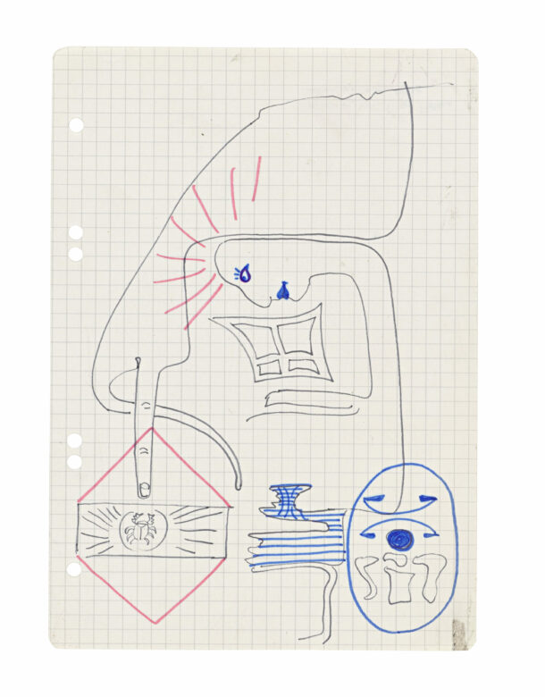 POZ 513/00 Sigmar Polke Ohne Titel, ca. 1975 Filzstift auf Papier 21 x 14,8 cm