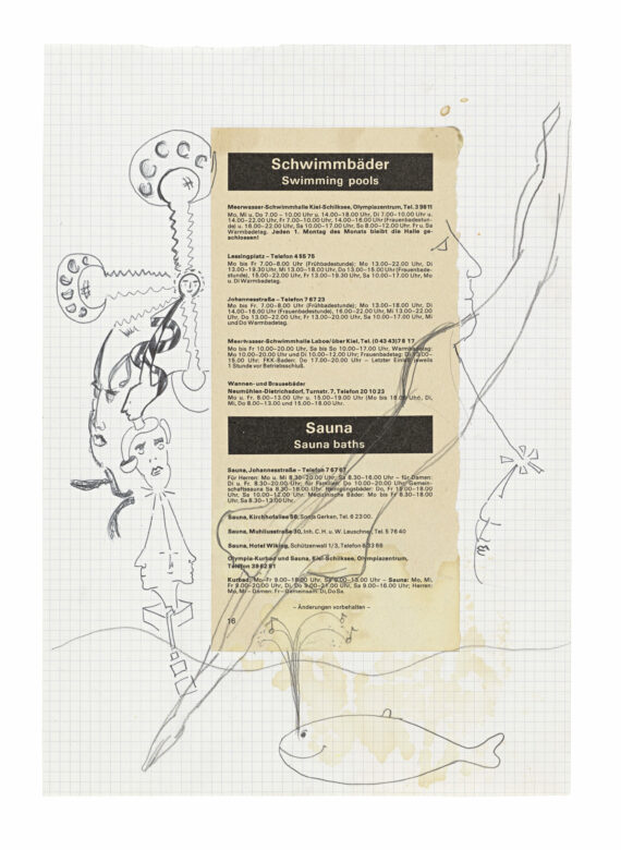 Technique mixte, collage et feutre sur papier / Mixed media, collage and felt-tip pen on paper 29,5 x 21 cm (11 5/8 x 8 1/4 in.) POZ 514/00