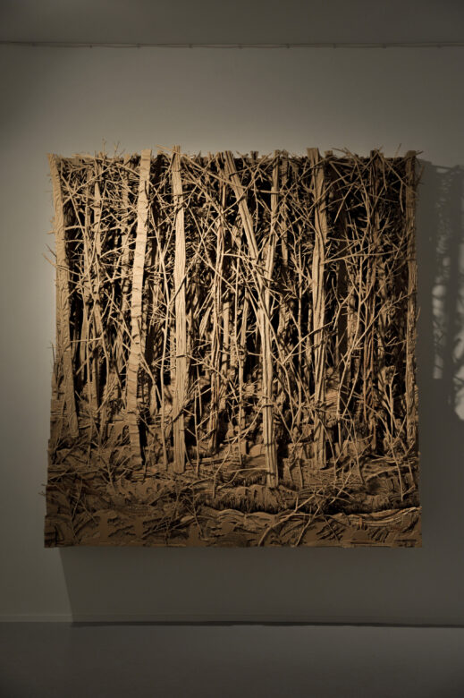 Bois et carton / Wood and cardboard 180 x 170 x 30 cm (70 7/8 x 66 7/8 x 11 3/4 in.)