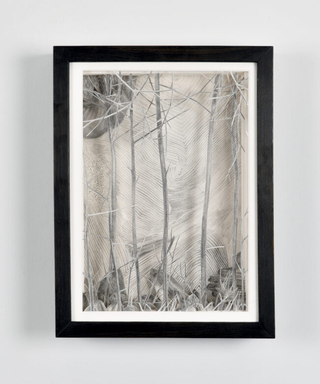 Mine de plomb sur papier et papier calque / Graphite on paper and tracing paper 39,5 x 29,5 x 10 cm (15 1/2 x 11 5/8 x 3 7/8 in.) encadré / framed