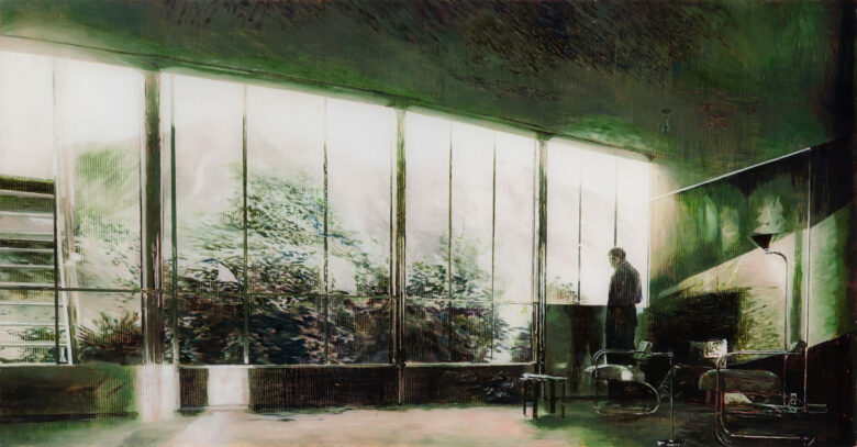 Huile sur plexiglas / Oil on plexiglass 72 x 138 cm (28 3/8 x 54 3/8 in.)