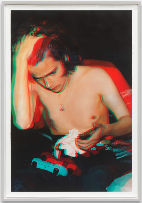 Huile sur toile, encadrement de l’artiste / Oil on canvas, artist’s frame 150 x 100 cm (59 x 39 3/8 in.) 164 x 114,5 cm (64 5/8 x 45 1/8 in.) encadré / framed