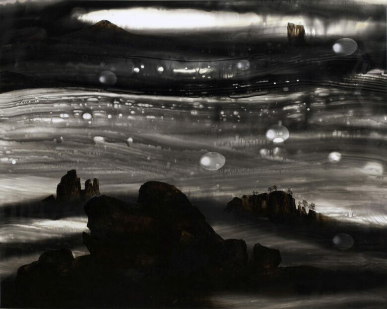 Cliché-verre, huile sur papier photo / Cliché-verre, oil on photo paper 70 x 80 cm (27 1/2 x31 1/2 in.) ab17