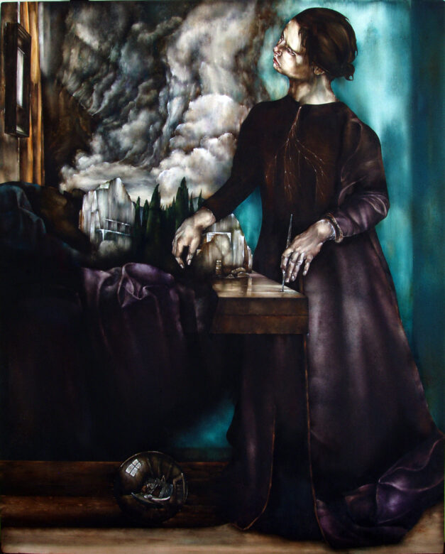 Huile sur bois / Oil on wood 75 x 60 cm (29 1/2 x 23 5/8 in.) ab28