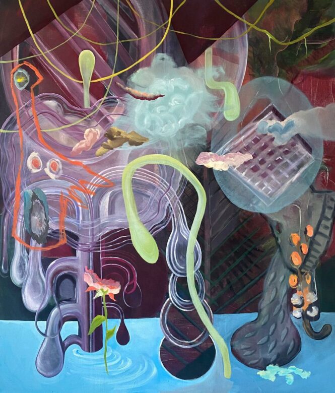 Huile et pigments sur toile / Oil and pigments on canvas 120 x 105 cm (47 1/4 x 41 3/8 in.)