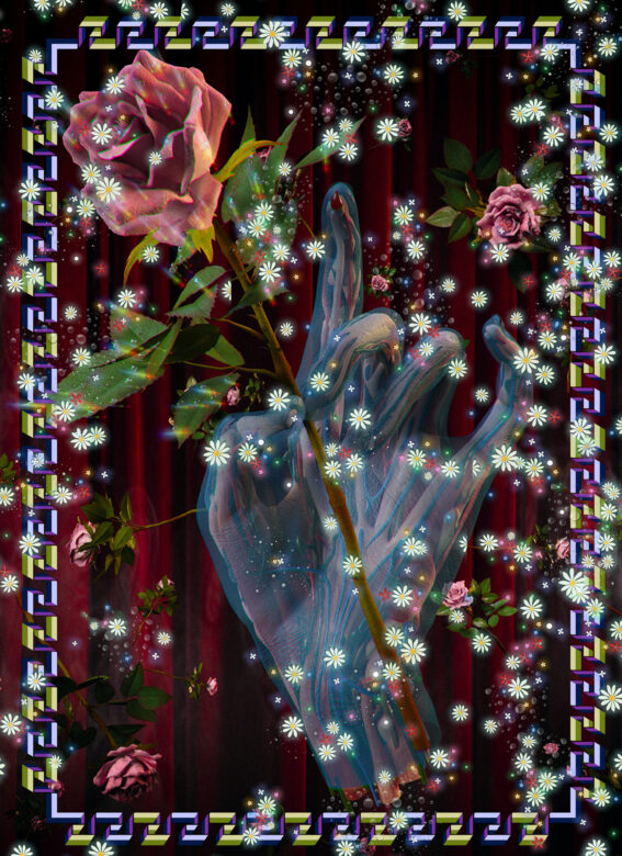 Impression numérique sur tapis de laine / Digital print on wool carpet 300 x 190 cm (118 1/8 x 74 3/4 in.)