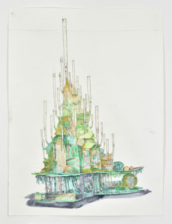 Aquarelle et graphite sur papier calque / Watercolor and graphite on paper 76 x 56 cm (29 7/8 x 22 in.)