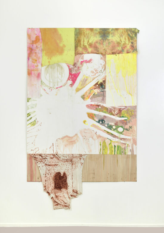 Tissus, huile sur papier marouflé sur bois / Fabrics and oil on paper mounter on wood 172 x 123 cm (67 3/4 x 48 3/8 in.)